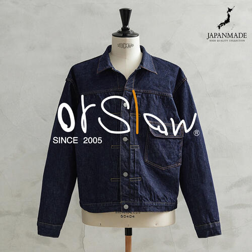 오어슬로우 TYPE1 PLEATED FRONT DENIM BLOUSE 데님 재킷 03-6011