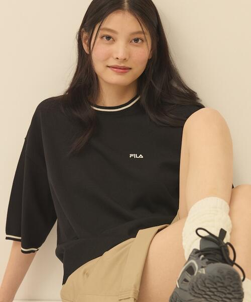 프릭스스토어 X 휠라 FILA 여성 반팔 니트 풀오버 1333238300002 25SS