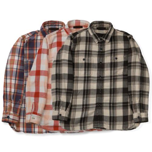 풀카운트 오리지널 코튼 플란넬 셔츠 빈티지 워시 봄 가을용