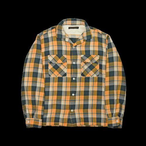 풀카운트 오리지널 코튼 체크 플란넬 오픈 칼라 셔츠 4086