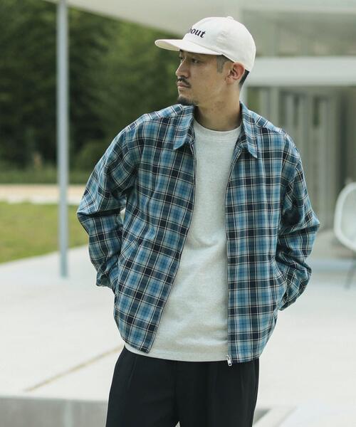 B MING by BEAMS 빔즈 체크 집업 블루종 재킷 92-18-0435-803