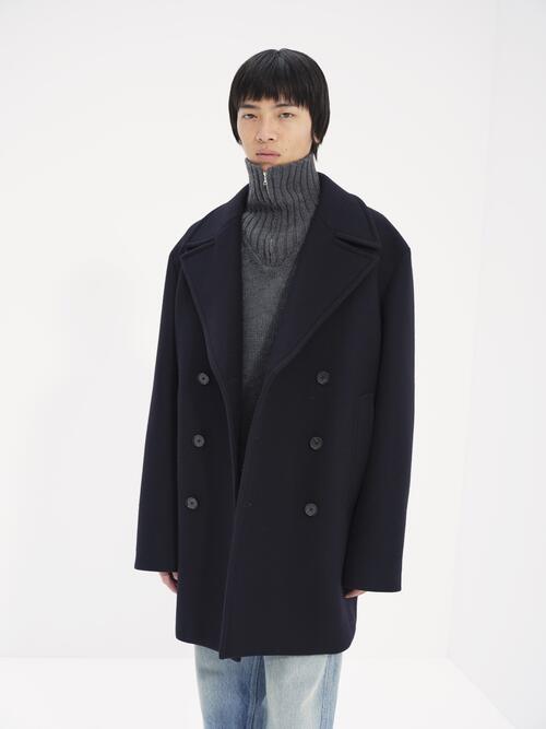 오라리 남성 코트 SPONGE WOOL MELTON P-COAT 24AW 겨울 편안한핏