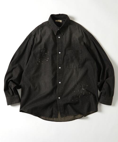 프릭스스토어 릴렉스핏 오버다이 레귤러 칼라 데님 셔츠 24AW 1201248900272