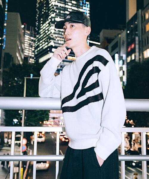 프릭스스토어 X 엄브로 빅 로고 니트 풀오버 1031394400002 24AW