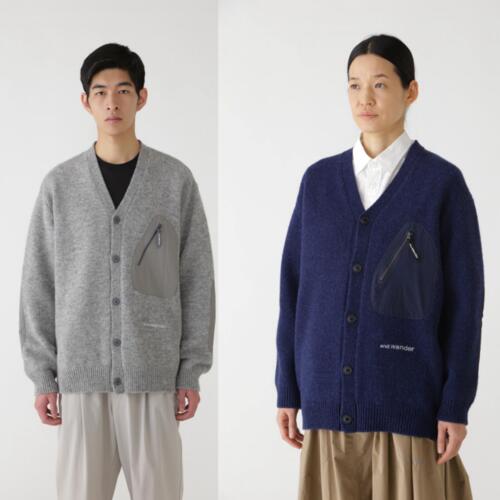 앤드원더 울 니트 가디건 shetland wool cardigan 24AW