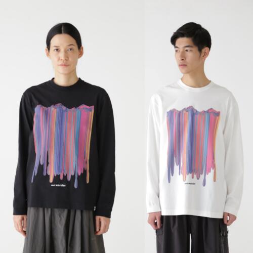앤드원더 긴팔 티 mirror printed LS T 24AW