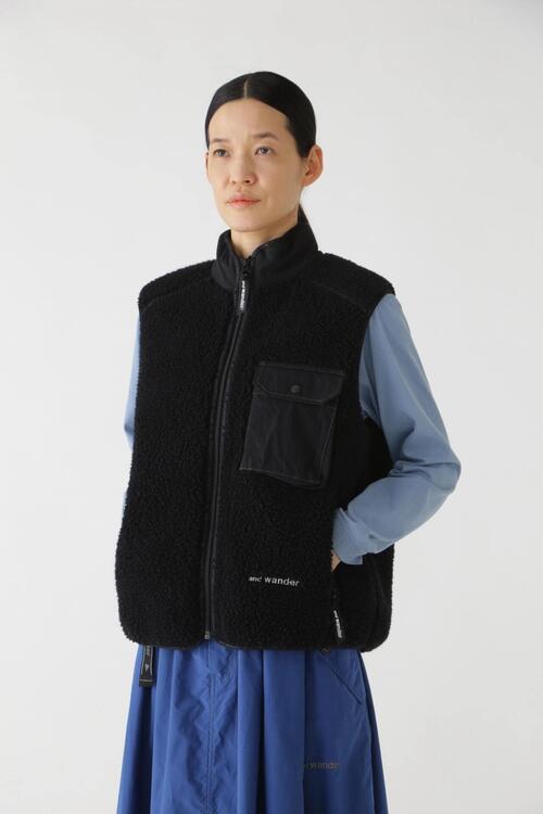 앤드원더 조끼 뽀글이 양털 wool boa vest 24AW