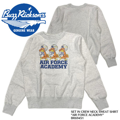 버즈릭슨 스웨트 티 AIR FORCE ACADEMY 24AW BR69451 일본 빈티지 밀리터리