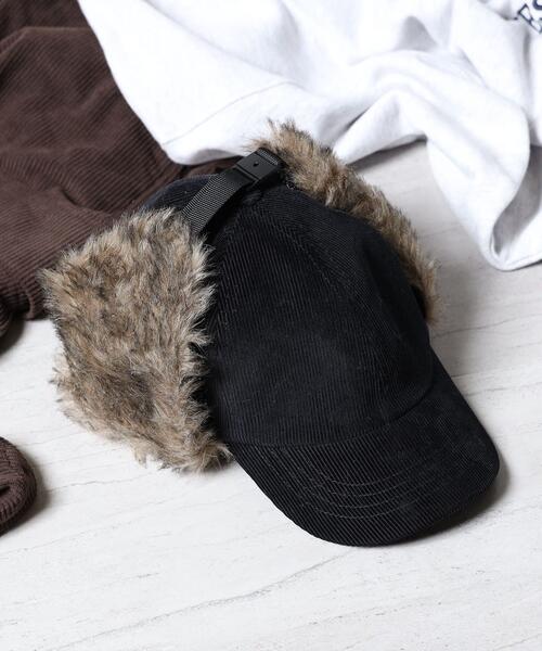 빔즈 하트 이어 퍼 코듀로이 캡 귀달이 모자 42-41-0032-862 겨울용