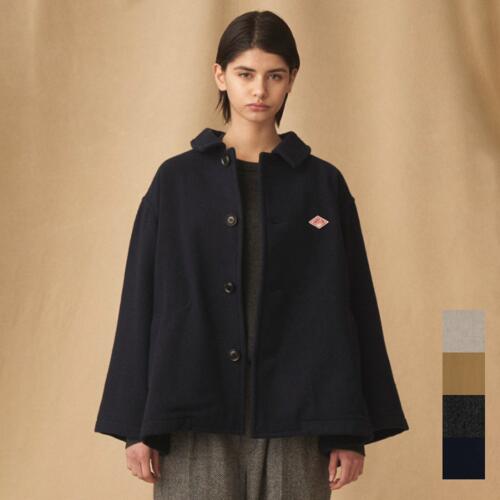 단톤 여성 싱글 울 파일 개더 쇼트 코트 재킷 24AW DT-A0541 SWP A라인 겨울