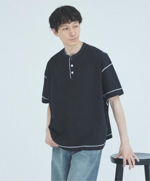 Healthknit X 저널스탠다드 헨리넥 반팔 티 25SS 25071610014110