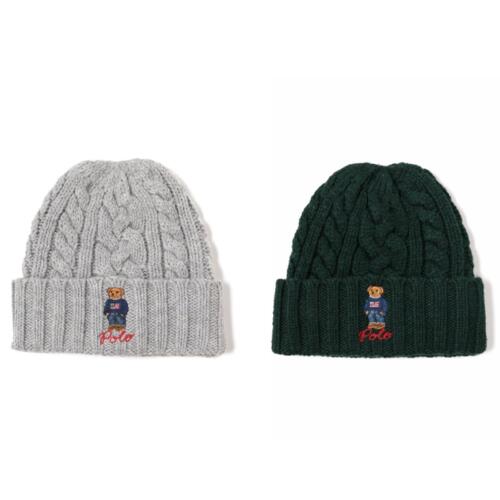 폴로랄프로렌 폴로 베어 케이블 니트 비니 모자 23AW 11-41-0514-770