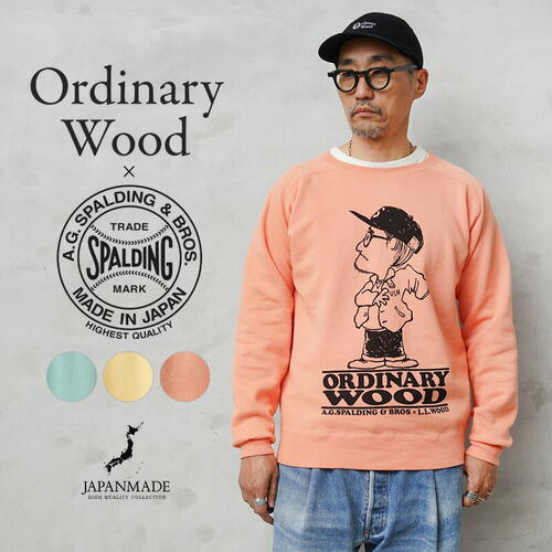 A.G.SPALDING&BROS X Ordinary Wood 스웨트 티 맨투맨 WAP-251003