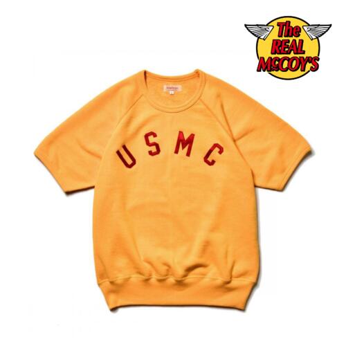 리얼맥코이 스웨트 티 셔츠 반팔 밀리터리 USMC MC23001 일본 빈티지 아메카지 룩 근본 레플리카 복각