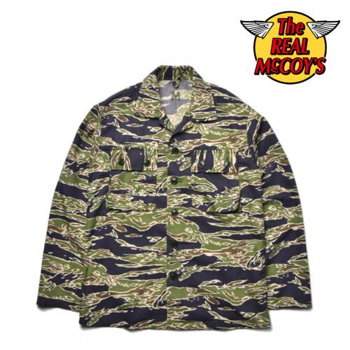 리얼맥코이 타이거 카모 플라주 셔츠 23SS MS23002 일본 빈티지 밀리터리 아메카지 룩 근본 레플리카 복각