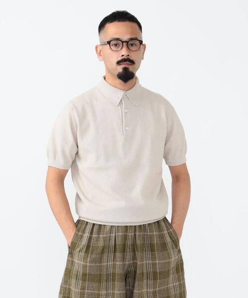 빔즈 플러스 반팔 폴로 니트 부클 38-02-0051-156