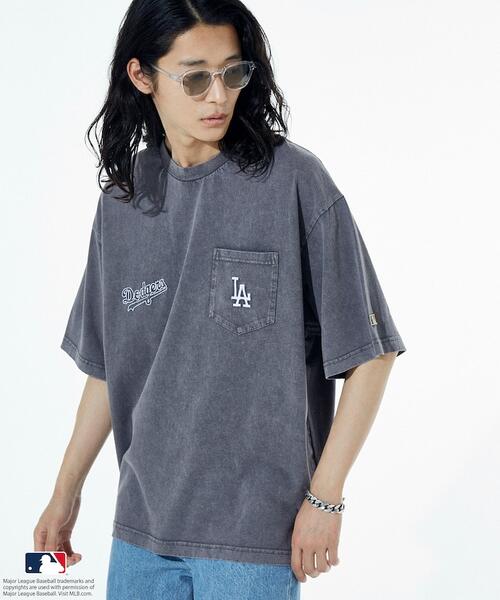 프릭스스토어 X MLB 더블 로고 포켓 반팔 티 페이드 25SS 1026248902548