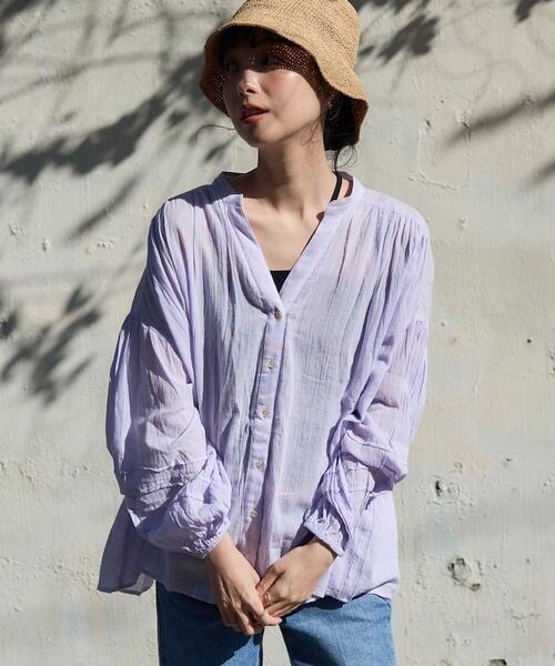 프릭스스토어 인도 싱글 거즈 블라우스 여성 셔츠 1102248901216 25SS