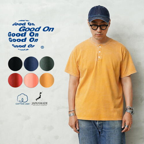 굿온 빈티지 반팔 티 헨리넥 VINTAGE DYE GOST1102VD