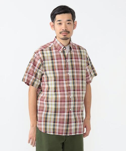 빔즈 플러스 반팔 셔츠 B.D. Classic-fit Madras 38-01-0162-139