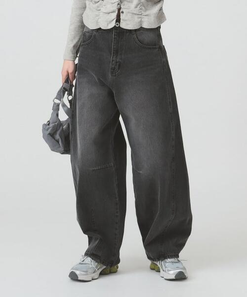 레이 빔즈 데님 배럴 팬츠 여성 청바지 61-21-0449-370