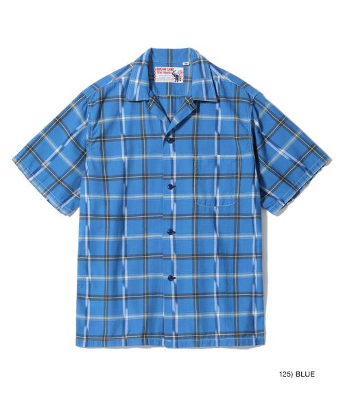 슈가케인 마드라스 체크 오픈 반팔 셔츠 SC39516