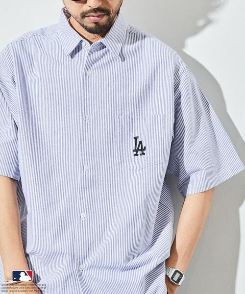 프릭스스토어 X MLB 반팔 옥스포드 셔츠 25SS 1005248900095