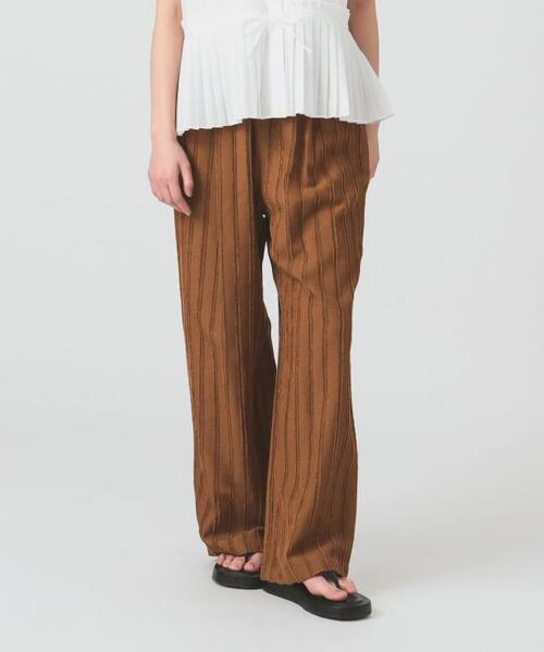 레이 빔즈 스트라이프 자카드 와이드 팬츠 여성 바지 61-23-1196-513