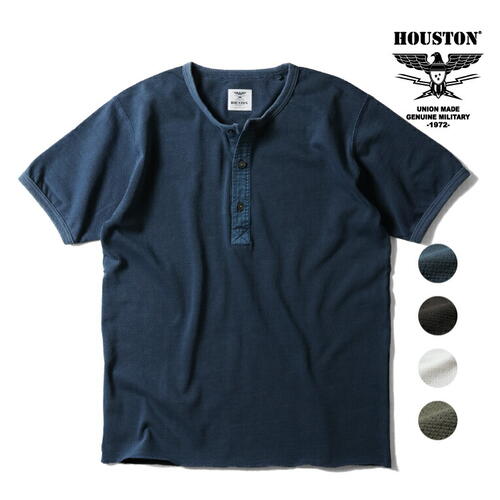 휴스턴 22292 메쉬 헨리넥 반팔 티 빈티지 밀리터리