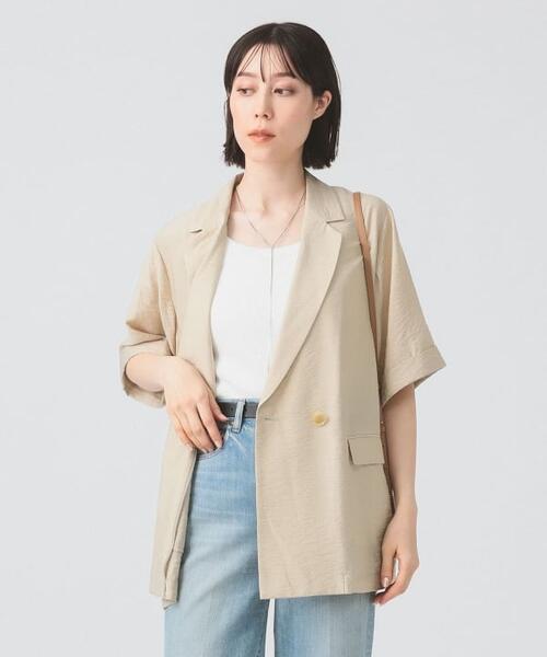 레이 빔즈 더블 브레스티드 반팔 재킷 자켓 여성 61-06-0315-462