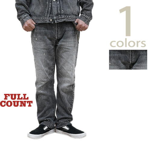 풀카운트 데님 팬츠 청바지 1101BKHW-SP Straight Black Denim Dartford Splatter