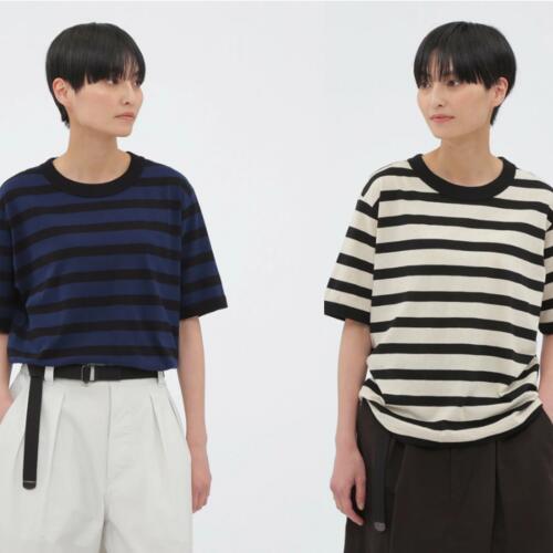 마가렛호웰 여성 반팔 티 COTTON LINEN STRIPE JERSEY 25SS
