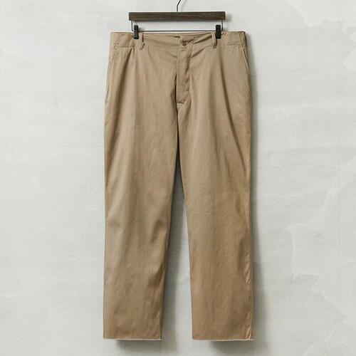 그리스 육군 치노 바지 카키 데드스톡 트라우저 밑단 미가공