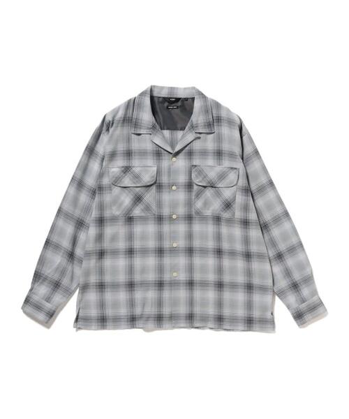 빔즈 옴브레 체크 오픈 칼라 셔츠 11-11-1243-803