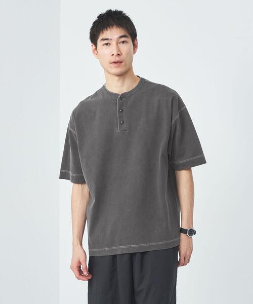 Healthknit X 그린라벨릴렉싱 헨리넥 반팔 티 피그먼트 25SS 3217-499-5771