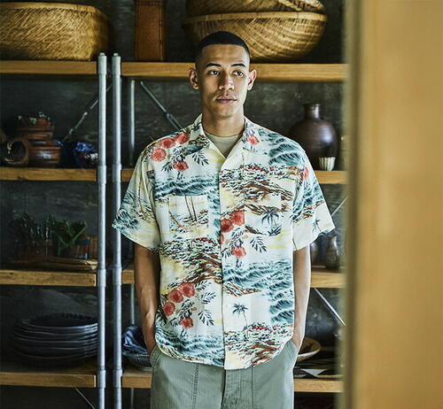 오어슬로우 하와이안 반팔 셔츠 빈티지 01-8158-66