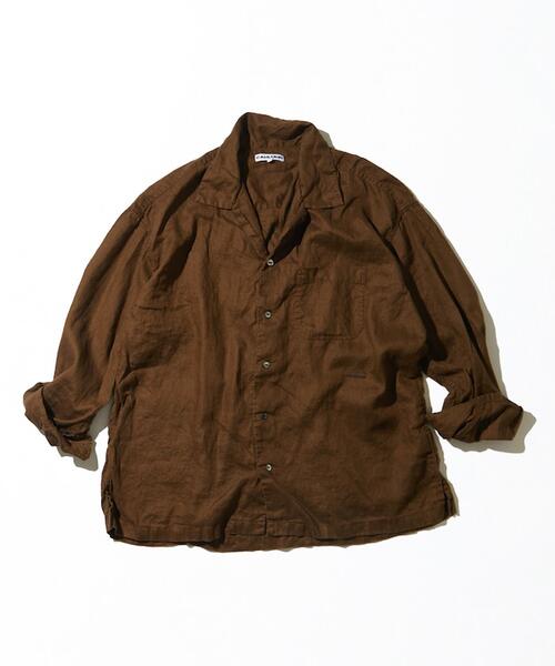카우람 셔츠 Belgium Linen Open Collar Shirt 1002390900008