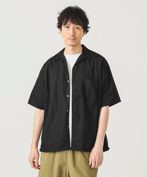 빔즈 베이직 루즈 오픈 칼라 반팔 셔츠 11-01-1595-301