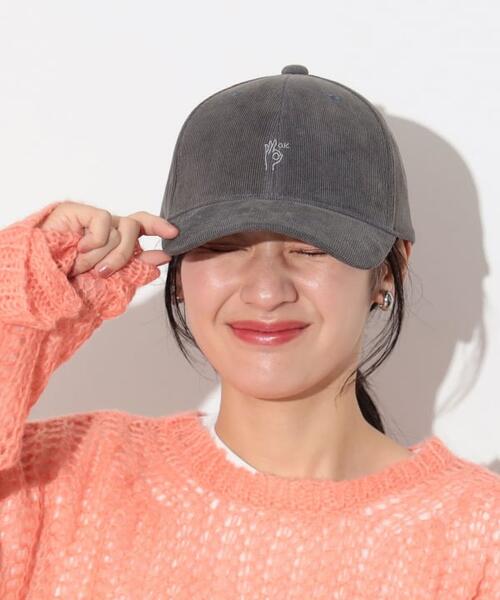 빔즈 하트 핸드 사인 파인 코듀로이 캡 모자 43-41-0086-862