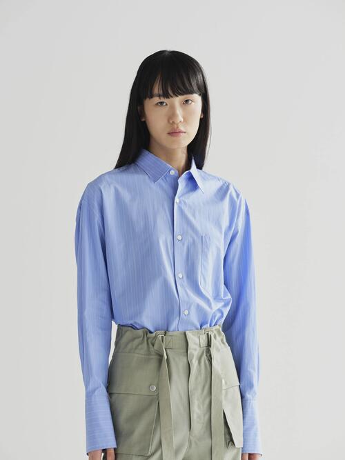 오라리 여성 셔츠 SUVIN HIGH COUNT CLOTH STRIPE SHIRT 25SS