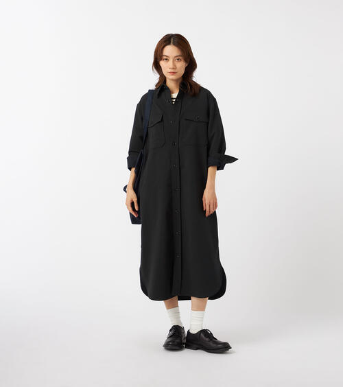 나나미카 셔츠 원피스 ALPHADRY CPO Dress S25FF036 25AW