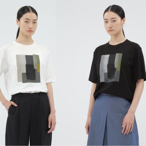 마가렛호웰 여성 반팔 티 COLLAGE PRINT COTTON JERSEY TOP 25SS
