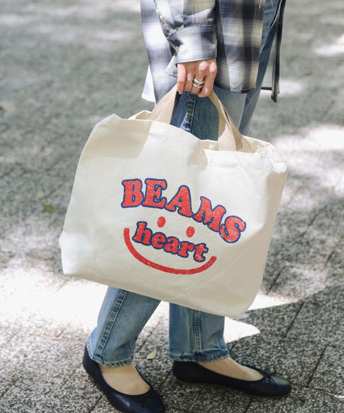 빔즈 하트 토트백 스마일 로고 A4 43-61-0125-443