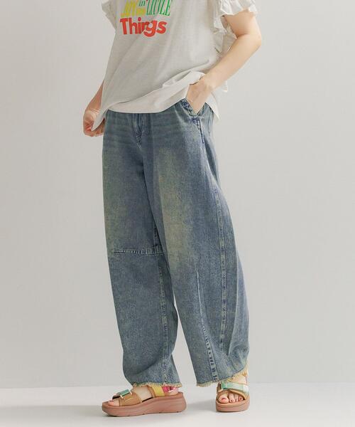 니코앤드 셀프 컷 배럴 데님 팬츠 바지 232761