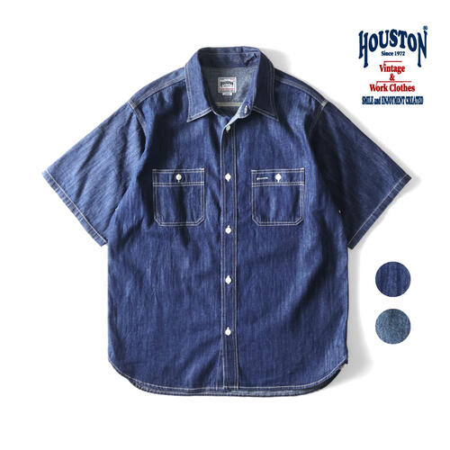 휴스턴 HUSTON 반팔 셔츠 41232 SLAB DENIM S/S WORK SHIRT