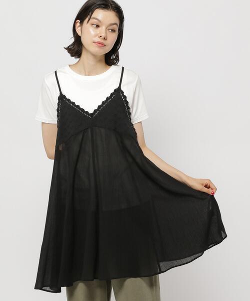 니코앤드 플레어 레이스 캐미솔 레이어드 원피스 576002