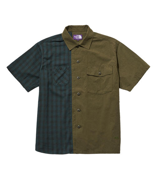 국내배송 할인가 노스페이스 퍼플라벨 RP 패치워크 필드 반팔 셔츠 NT3443N L 사이즈