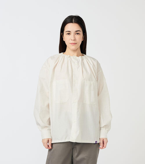 노스페이스 퍼플라벨 셔츠 Graph Check Field Shirred Shirt N25FG030