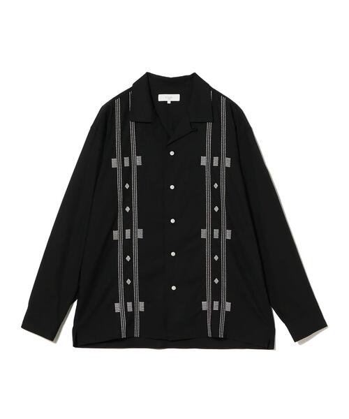 B MING by BEAMS 빔즈 자수 오픈칼라 셔츠 92-11-0391-286