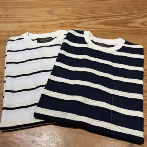 빔즈 플러스 포켓 반팔 티 스트라이프 38-04-0093-156